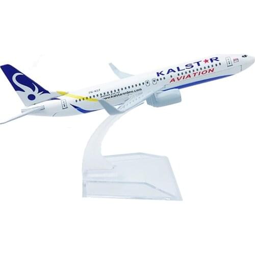 1/400 Scale Alloy Aircraft Boeing 737 Indonesia Kalstar Aviation 16cm Alloy Plane B737 Model Toys Children Kids Gift Collection