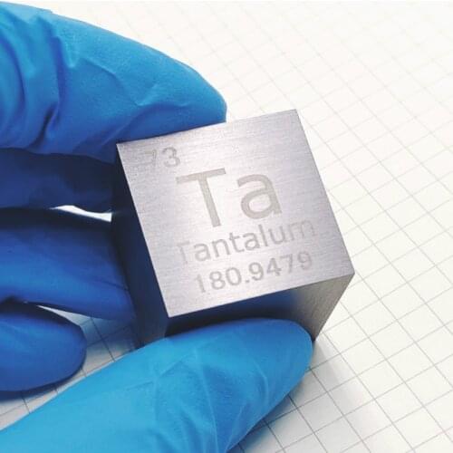 Tantalum Metal 1 Inch 25.4mm Density Cube 99.9% Pure for Element Collection