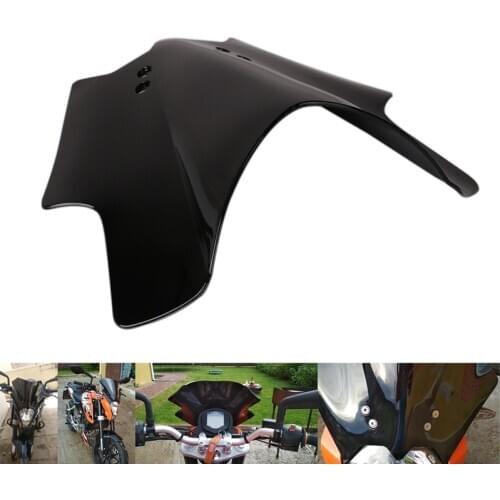 For KTM DUKE 125 200 390 Black KTM390 KTM200 KM125 2012 2013 2014 2015 2016 Motorcycle Windshield WindScreen Double Bubble