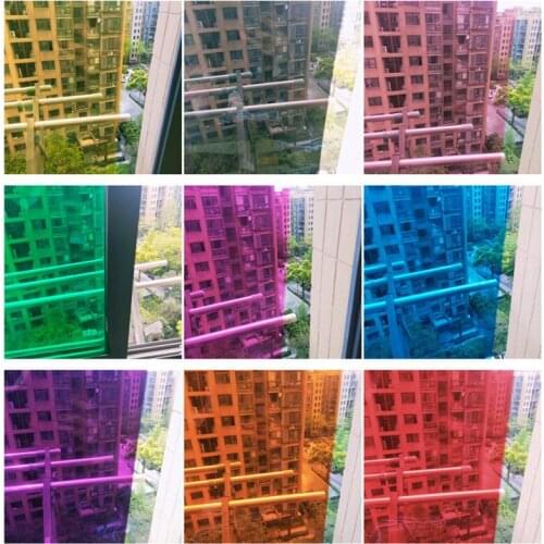Colored Glass Film Sticker Translucent Explosion-Proof Interior Decoration Shading Film Color Change Colorful Transparent Film