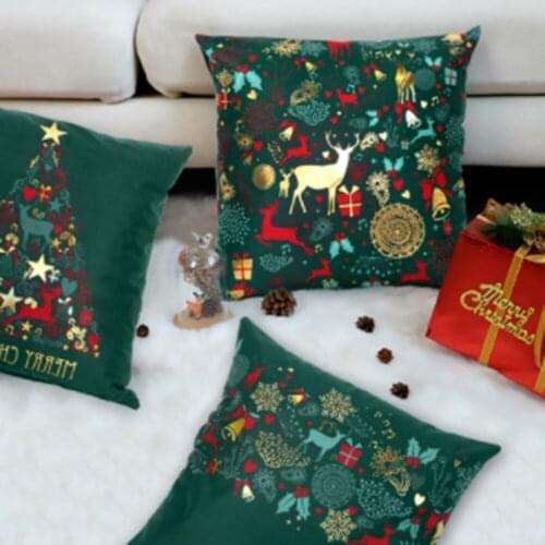 High Quality Flannel Merry Christmas Pillow Case Xmas Christmas Decoration For Home Ornament Soft Comfortable And Durable