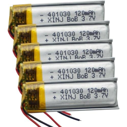 XINJ 3.7V 120 mAh Li Lithium Polymer Battery Lipo 401030 For Headphones Bluetooth Recording Pen Speaker Smart Watch