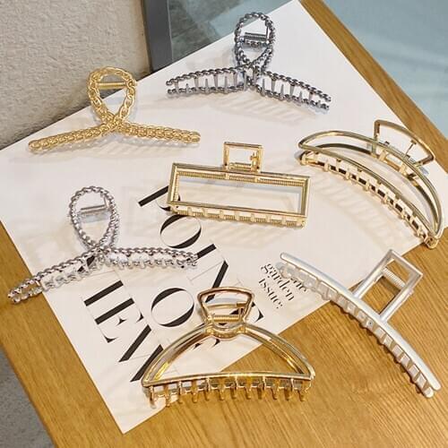 Woman Girls Metal Hair Claws Hair Accessories Chic Barrettes Hairclips Hairpins Ladies Hairgrip Hair Clamps Ornaments Crab