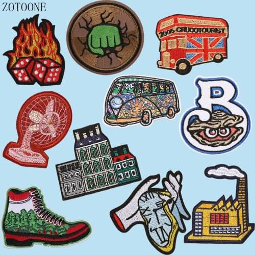ZOTOONE Punk Patches on Clothing Embroidered Patch on Clothes Garment Stickers Appliques for Badge Creative T-shirt Applications