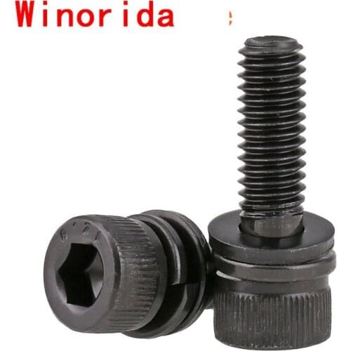 12.9-stage High-strength Cup Head Hexagonal Screw Cylindrical Head Hexagonal Bolt Three Combination Screws M3-M6
