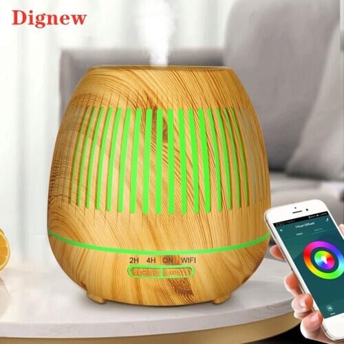 400ml Ultrasonic Mist Maker Tuya APP Control Humidifier Aroma Essential Oil Diffuser Air Humidifier 7 Color Night Light For Home