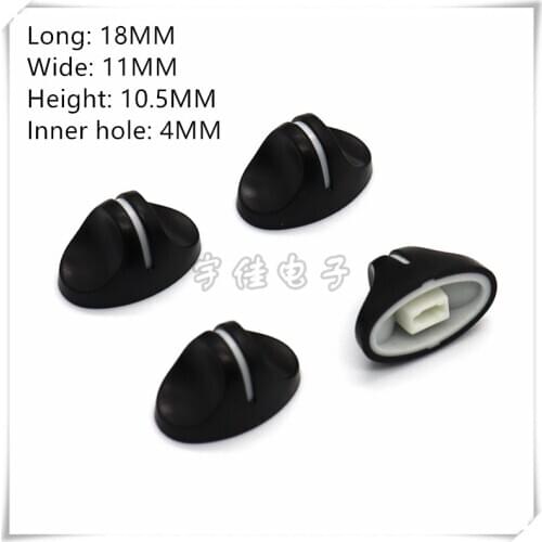 5 Pieces 18*11*10.5MM Straight Slip Potentiometer Push Button Cap Inner Hole 4MM Mixer Stick Sound Card Control Desk Volume Cap