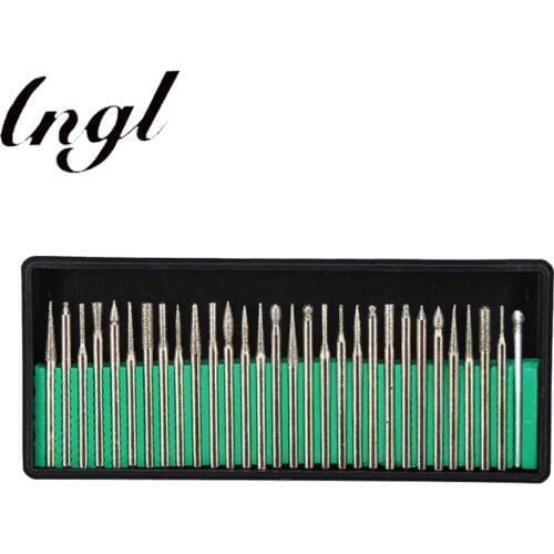 30 Pcs Titanium Coated Abrasive Rods Corundum Diamond Grinding Engraving Head Dental Teeth Whitening Tools Jade Polishing Needle