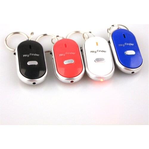 Anti-Lost Device Keyrings Electronic Anti-Theft Ellipse Plastic Key SearchWireless Whistle Key Finder Keychain For Women Men