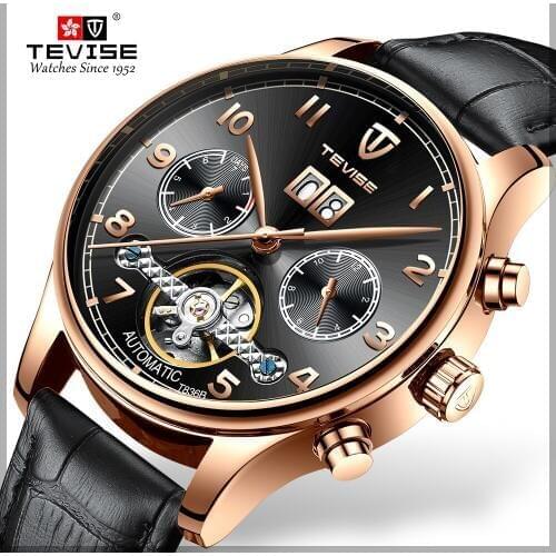 2019 Top Brand Luxury Mens Watch TEVISE T836B 30m Waterproof Date Clock Men Automatic Mechanical Casual Wrist Watch