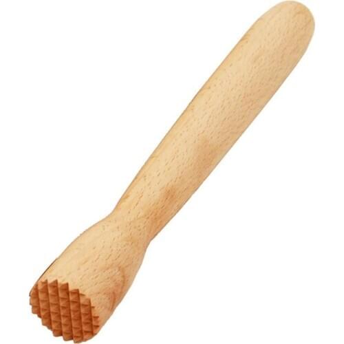 Beechwood Drink Muddler Wooden Masher Crusher Cocktail Damper Tool Ice Hammer