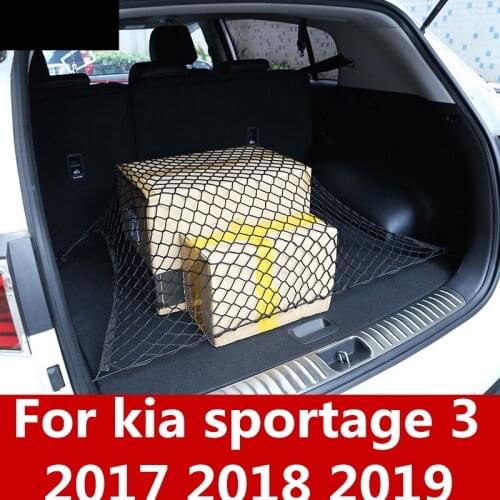 Rear car cargo storage device storage elastic carrier mesh network car internal storage bagFor kia sportage 3 2017 2018 2019