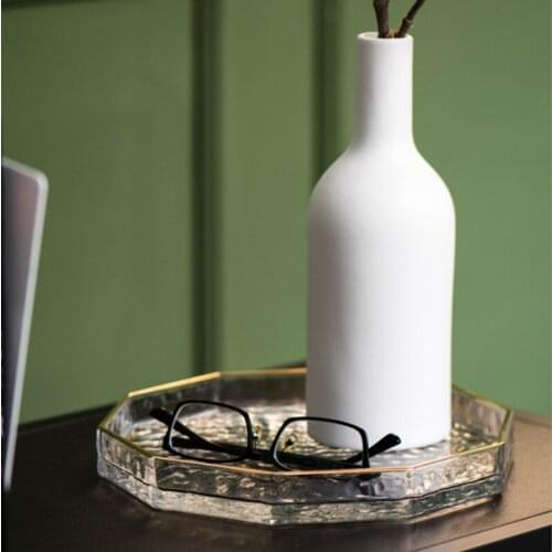 European style creative luxury Phnom Penh glass plate cakes plate fruit plate aromatherapy tray pendulum jewelry storage tray