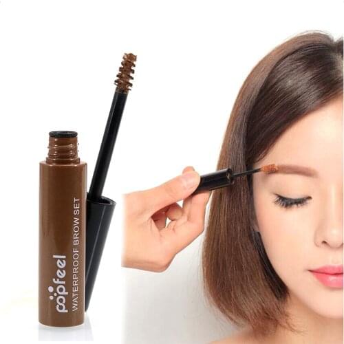 4 Colors Waterproof Eyebrow Dye Gel Natural Lasting Dye Tattoo Pen Soft Brush Quick-drying Non-smudge Moisturizing Mascara TSLM1