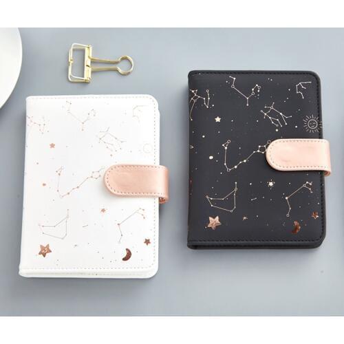 JUGAL Constellations Notebook Pu Cover Schedule Book Diary Weekly Planner Notebook School Office Supplies Kawaii Stationery 2020