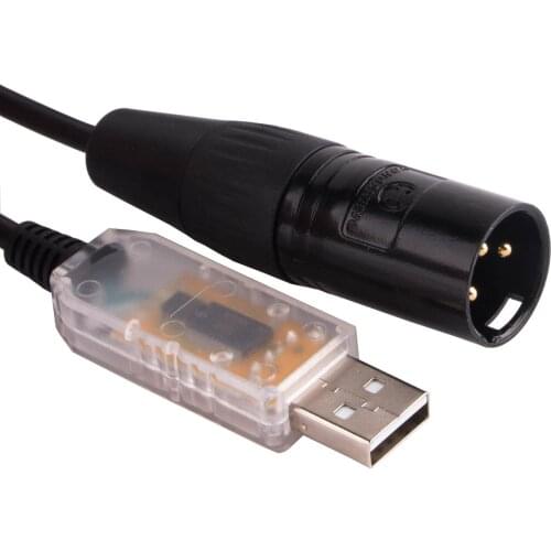 FTDI USB to DMX RS485 Serial Interface Adapter Cable for Rotate Stage Lighting Device Support Freestyler DMX Control
