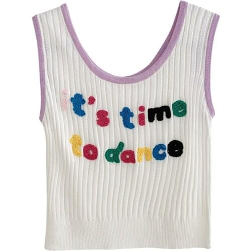 Korean Camisoles Women 2020 Sweet Fashion Knitted Blouses Casual Sleeveless Straps Female Shirts Chic Top lovely