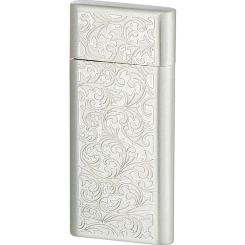 Metal Grinding Wheel Windproof Ultra-thin Kerosene Lighter Exquisite Vintage Pattern Smoke Accesoires Gadgets for Men Encendedor