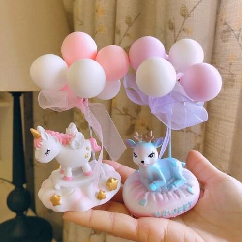 Cute Unicorn Car Interior Display Dashboard Decorations Cartoon Unicorn Balloon Doll Home Decor Gifts Accessories