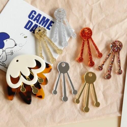 A lot of matching dots and flowers 6 colors ins cute earrings resin accessories DIY jewelry materials