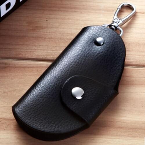 Fashion Men Women Leather Key Chain Accessory Pouch Bag Wallet Case Key Holder Q1FA