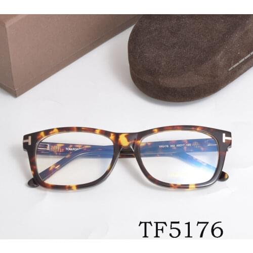 Tom For Man Optical Eyeglasses Frames Forde Fashion Big Rectangle Women Reading Myopia Prescription Glasses TF5176 With Case