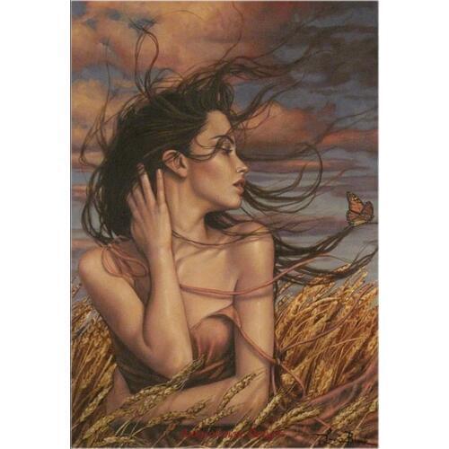 Embroidery Counted Cross Stitch Kits Needlework - Crafts 14 ct DMC DIY Arts Handmade Decor - Harvest Winds