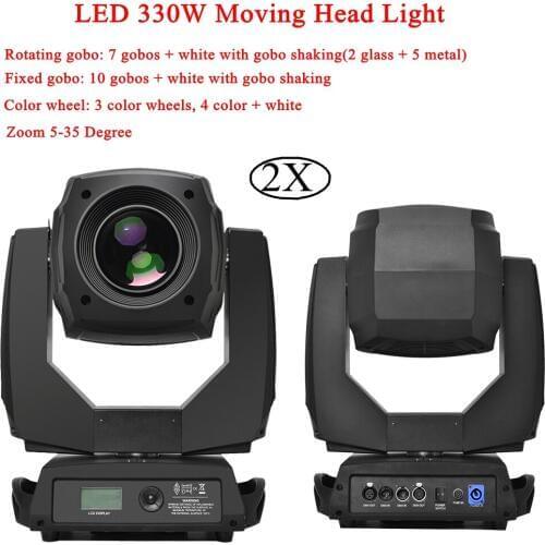 2Pcs/Lot Professional LED 330W Spot Moving Head Light DMX 3 Facet Prism LED Lamp Club KTV DJ Disco Party Laser Stage Lighting