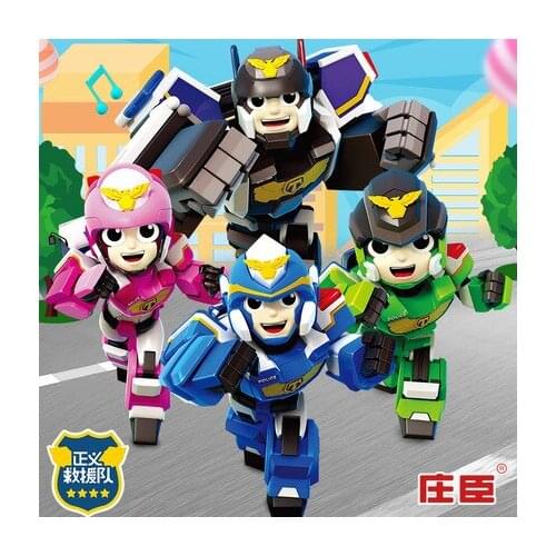 Justice Rescue Team Car Robot Transformation Toy Deformation Cars Educational Toys Action Figure Vehicle Toy for Kid
