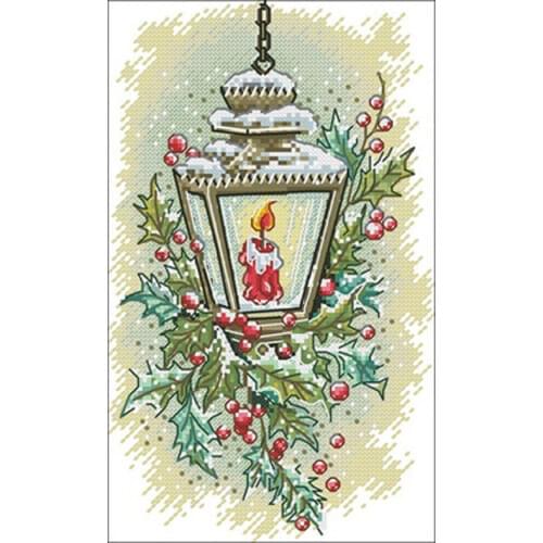 Christmas lantern patterns Counted Cross Stitch 11CT 14CT 18CT DIY Cross Stitch Kits Embroidery Needlework Sets home decor