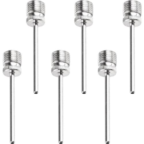 Silvery Air Inflation Sports Ball Point Needle 6 Pcs - Basketball / Football