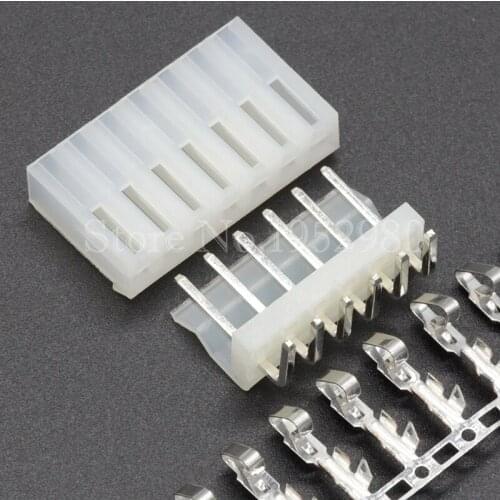 50Set/Lot CH3.96 Connector 6Pin 90 Degree 3.96mm Pin Header 3.96-AWG + Terminal + Housing