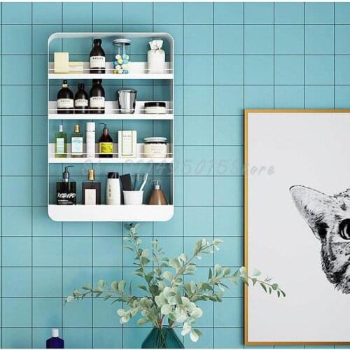 Punch-free Vanity Racks Toilet Bathroom Storage Rack Wall-mounted Wall-mounted Cosmetic Dressing Multi-layer Rack