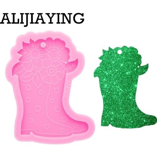 DY0568 Super Glossy Shoes Boots Keychain Silicone Mold Epoxy Craft Molds DIY Polymer Clay Resin Crafting Mould Jewelry Tools