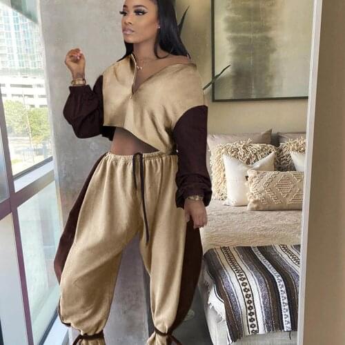 Streetwear 2 Two Piece Set Women Tracksuit Tops and Pants Suit Jogging Femme Casual Joggers Two Piece Outfits Sweat Suits Women
