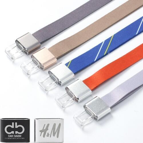 Thickened lanyard aluminum buckle transparent hook type lanyard card set work card breastplate customized certificate set access