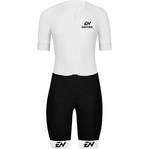 ENCYMO Cycling Skinsuit Trisuit Men Triathlon MTB Bike Clothing Breathable Racing Bicycle Wear Jumpsuit One Piece Cycling