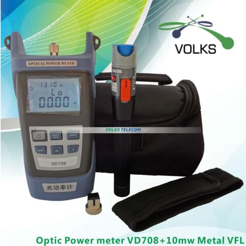 10mW Visual Fault Locator Fiber Optic Cable Tester and Optical Fiber Metal Power Meter free shipping