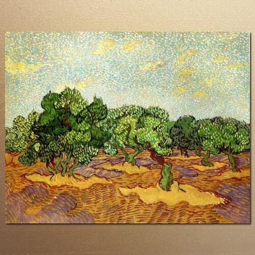 High quality Vincent Van Gogh modern art Olive Grove - Pale Blue Sky Oil paintings reproduction hand painted