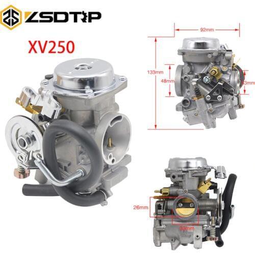 ZSDTRP Motorcycle Carburetor XV250 XV125 QJ250 XV 250 XV 125 Aluminum Carburetor Assy For Yamaha Virago 125 XV125 1990-2014