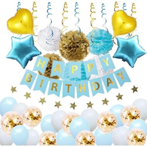 1 set Happy Birthday Letters balloons wedding birthday party banners helium globos Rose Gold foil balloons alphabets kids toy