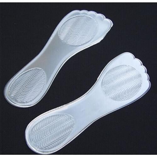 1Pair High Heel Silicone Gel Cushion Insole Shoe Anti Slip Foot Feet Pad Transparent