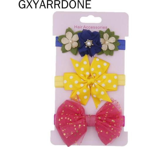 3pcs 2019 Baby Girl Headband for Newborn Hair Band Elastic Accessories Cotton BowKnot Girl Hair Band Baby Hair Accessories