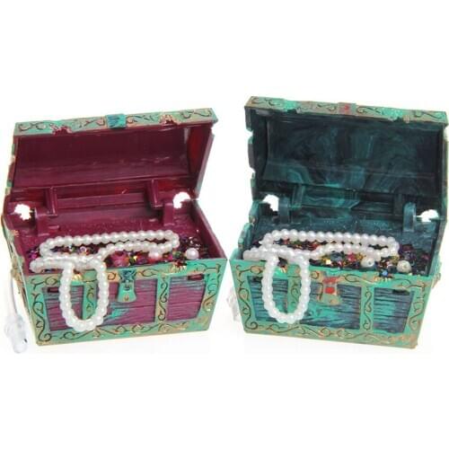 Treasure Chest Shaped Aquarium Air Action Ornament Fish Tank Aquascaping Decor