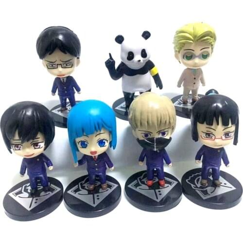 7pcs/set Anime Figure Toys Anime Jujutsu Kaisen Figure Yuji Itadori Gojo Satori PVC Action Figure Toys Kid Gift