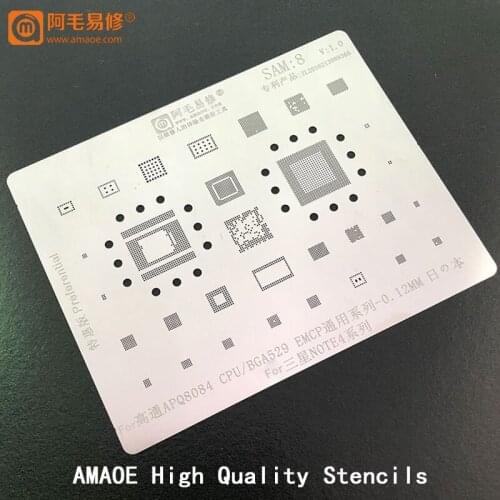 APQ8084 CPU/BGA529 Power WiFi Audio IC CHIP For Samsung Note 4 Note4 N9100 BGA TIN Reballing Stencil Solder Template
