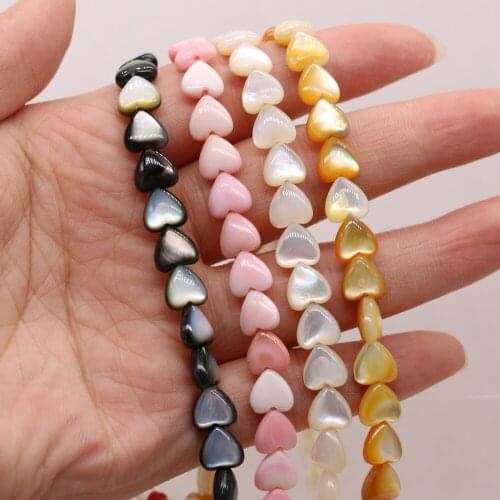Natural Seashells Shell Heart Beads 8x8mm for DIY Jewelry Making Necklace Earrings High Quality Gift