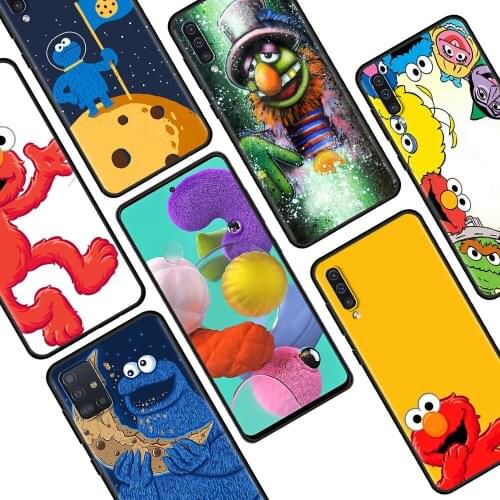 Cute Sesame Cookie Monster Phone Case for Samsung Galaxy A51 A71 A21s A12 A31 A41 A32 A02s A11 A72 A52 A42 5G A01 A91 Cover