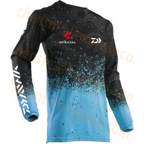 Daiwa New Arrive Plus Size Autumn Dawa Men Fishing Shirt Breathable Hygroscopicity Quick Drying Anti-UV Fishing Clothing XS-5XL