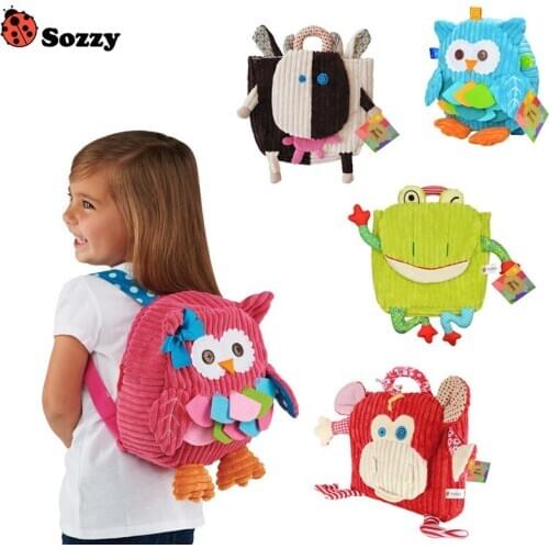 Sozzy Baby Plush Backpack Animal School Bags Cartoon Cute Plushback Children Bag Kindergarten Schoolbag Kids Backpack